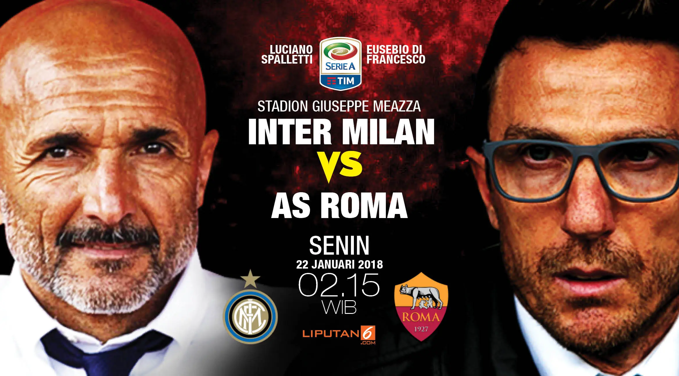 Inter Milan vs AS Roma (Liputan6.com/Abdillah)