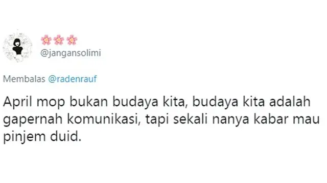 8 Cuitan Netizen Soal 'April Mop Bukan Budaya Kita' Ini Bikin Geleng Kepala