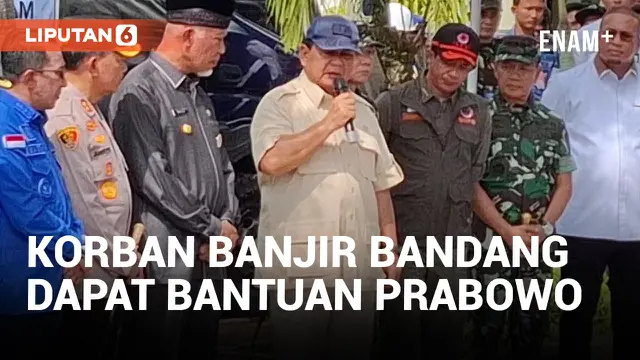 Prabowo Serahkan Langsung Bantuan Untuk Korban Banjir Bandang