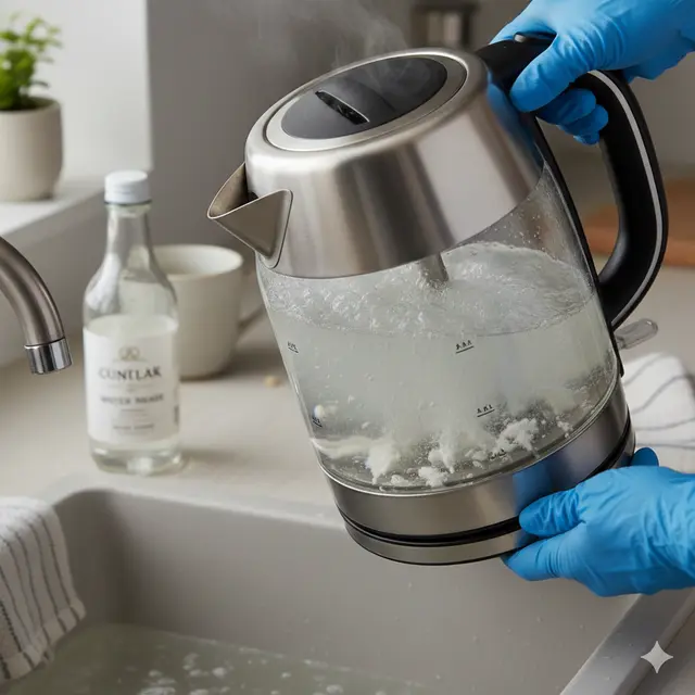 Cara Membersihkan Kerak di Ketel Listrik (Foto: Gemini AI)