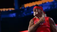 Legenda gulat asal Amerika Serikat, Hulk Hogan. (AFP/Jim Watson)
