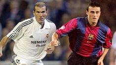 Luis Enrique dan Zinedine Zidane kembali bertemu dalam El Clasico akhir pekan ini namun sebagai pelatih. Berikut aksi kedua pelatih raksasa Spanyol ini kala mereka menjadi pemain. Enrique sebagai pemain Barcelona dan Zidane sebagai pemain Real Madrid...