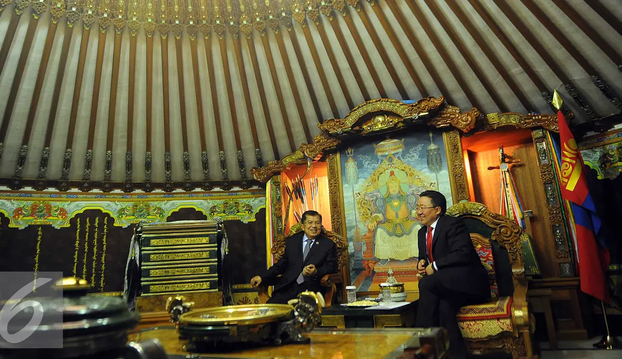 Wapres Jusuf Kalla melakukan kunjungan kerja untuk menghadiri Asia Europe Meeting (KTT Asem) ke-11 Tahun 2016 yang digelar pada 15-16 Juli 2016 di Ulan Bator, Mongolia.(TIM MEDIA WAPRES)