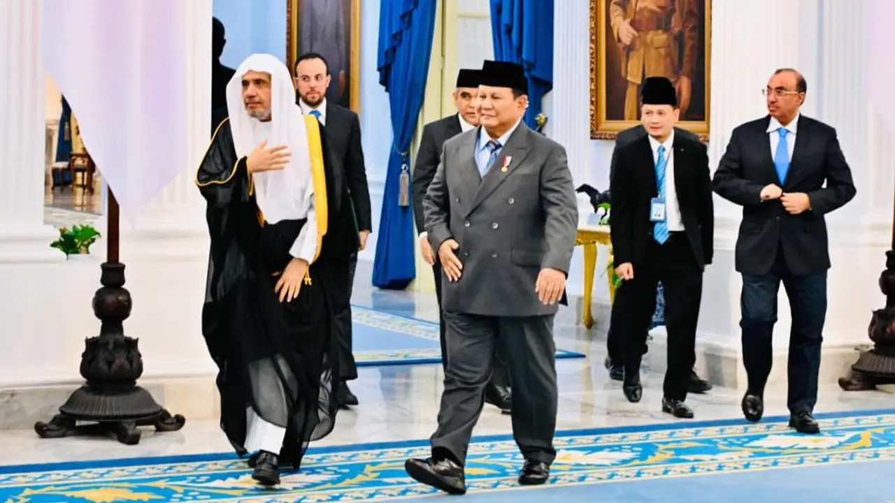 Presiden Prabowo Subianto menerima kunjungan Sekjen Liga Muslim Dunia, Syekh Muhammad bin Abdul Karim Al-Issa di Istana Merdeka Jakarta.