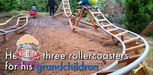 Kakek Ini Buat Roller Coaster untuk Cucunya