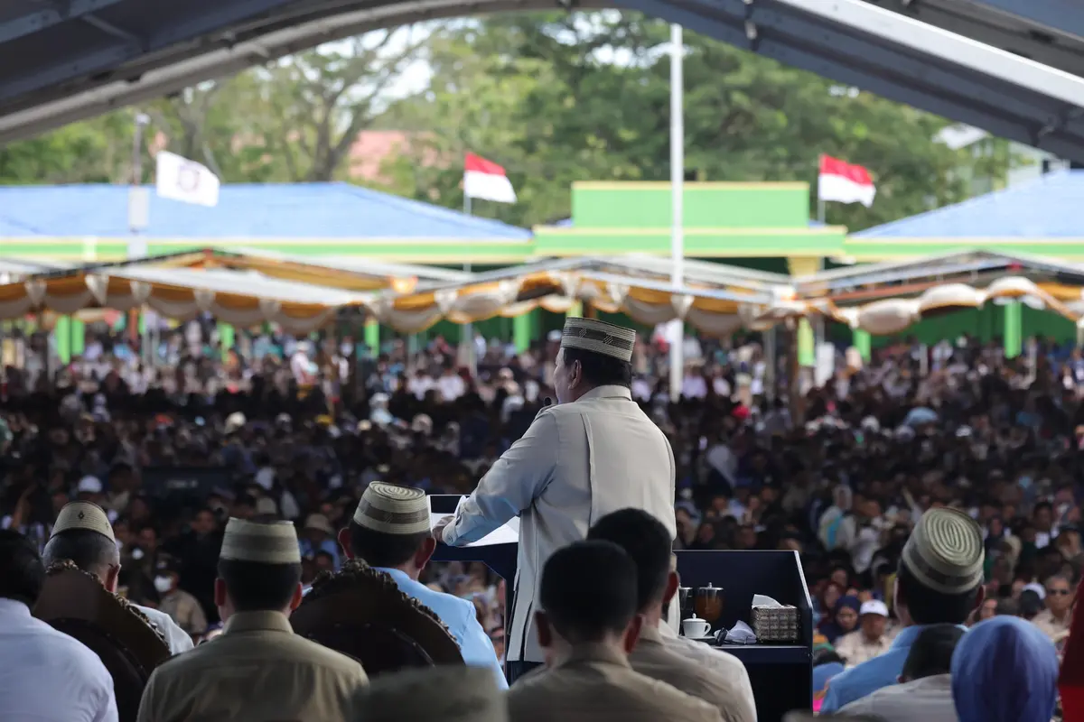 Presiden Prabowo di Puncak Pekan Nasional (PENAS) Petani dan Nelayan XVII di Gorontalo, Rabu (24/6/2026). (Dok Bakom RI)