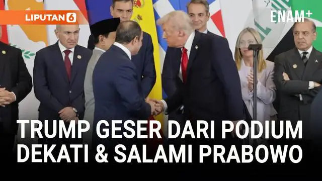 Beri Pujian, Trump Sampai Geser dari Podium Dekati Prabowo