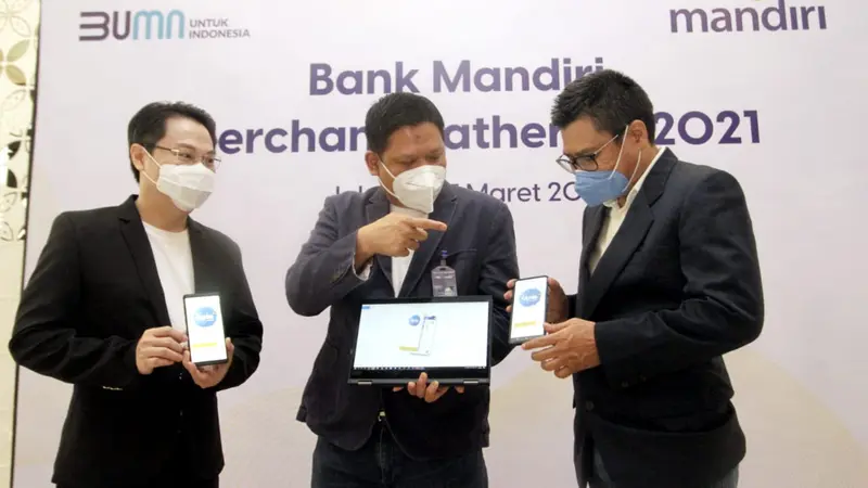 Bank Mandiri Merchant Gathering 2021, Selasa (17/3) di Jakarta.