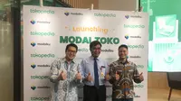 Tokopedia bersama Modalku pada hari ini resmi meluncurkan fitur Modal Toko. Fitur ini sebagai perkembangan dari layanan sebelumnya, yaitu Tokopedia Pinjaman Modal. (Liputan6.com/Ayu Lestari Wahyu Puranidhi).