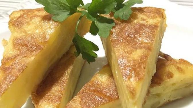 Resep Cara Membuat Omelet Spanyol, Enak Banget Pakai 