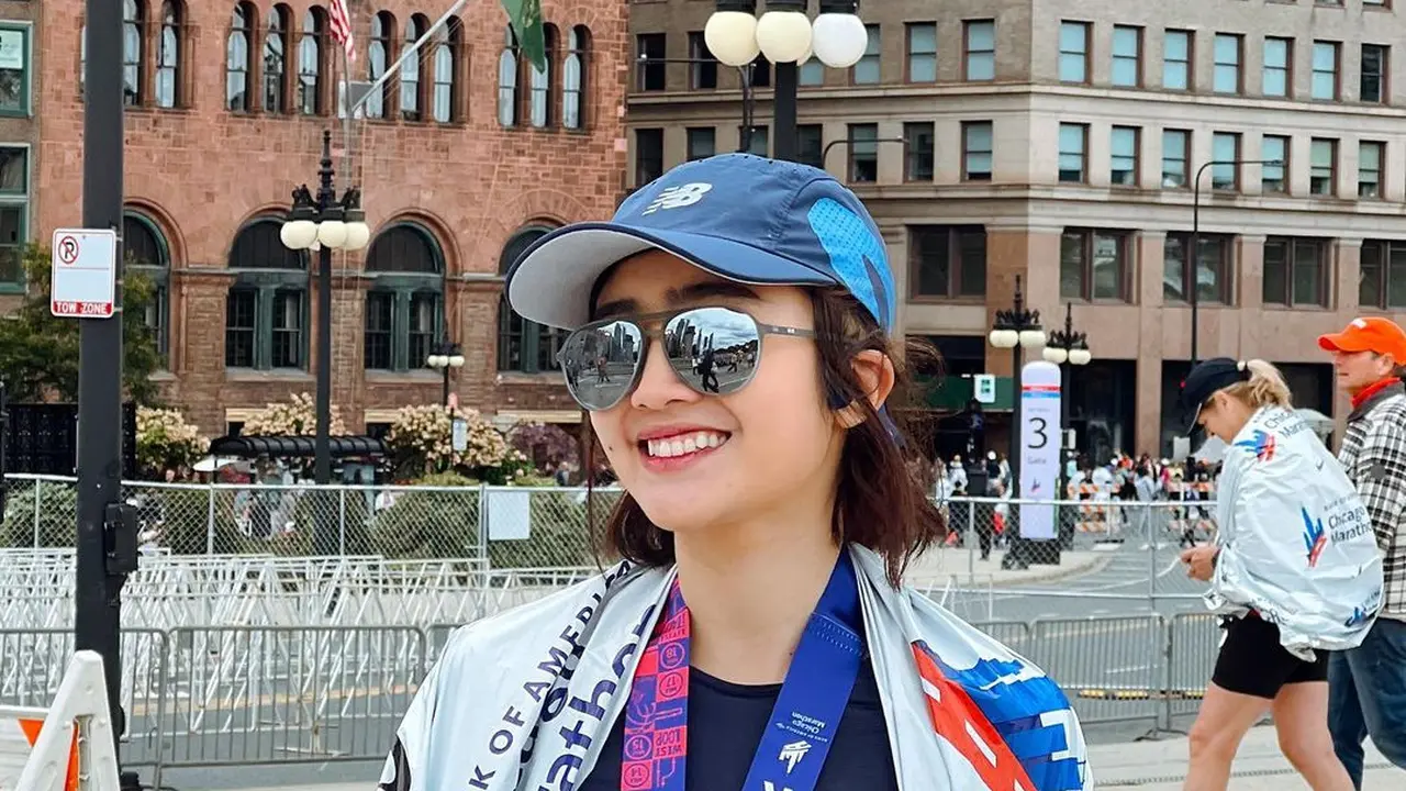 Tampil Kece, Febby Rastanty Pilih Sepatu Lari Ini untuk Selesaikan Chicago Marathon Lebih Cepat