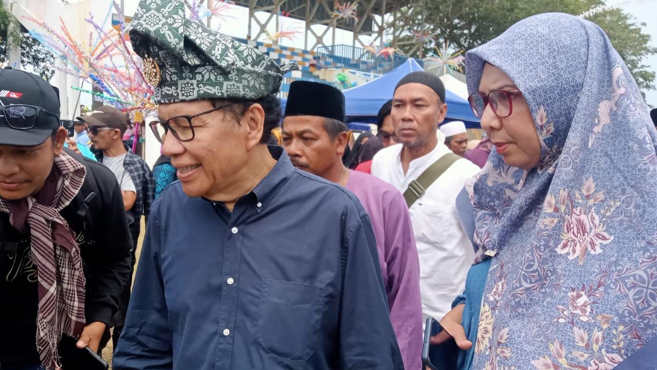 Rizal Ramli menghadiri pentas seni budaya Melayu di Sembulang, Pulau Rempang. (Foto: Liputan6.com/Ajang Nurdin)