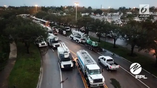 VIDEO: Akibat Badai Irma, Jaringan Listrik di Florida Putus