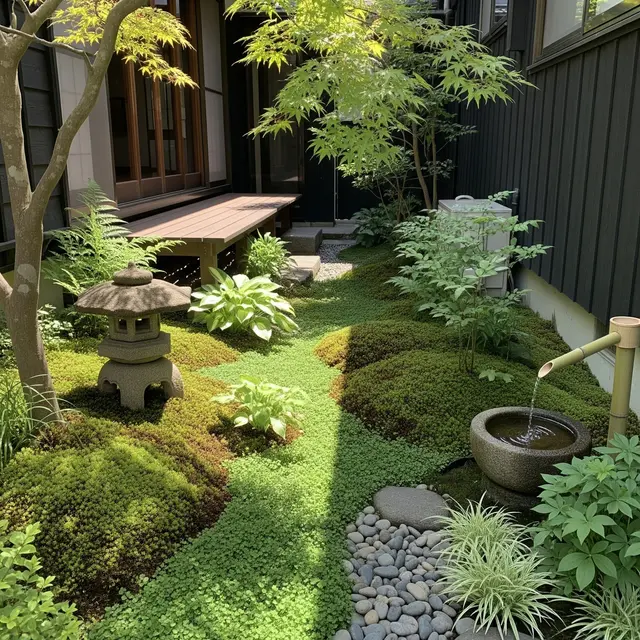 Kebun Samping Rumah Ala Jepang (AI Generated)