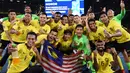 Tim Harimau Malaya mengalami lonjakan peringkat hingga naik sembilan peringkat, menjadi ke-159, dari semula 168 di daftar ranking FIFA 2019 yang baru saja dirilis. (AFP/Mohd RASFAN )