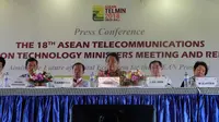 Konferensi pers ASEAN TELMIN ke-18 di Ubud, Bali, Kamis (6/12/2018). Liputan6.com/ Andina Librianty