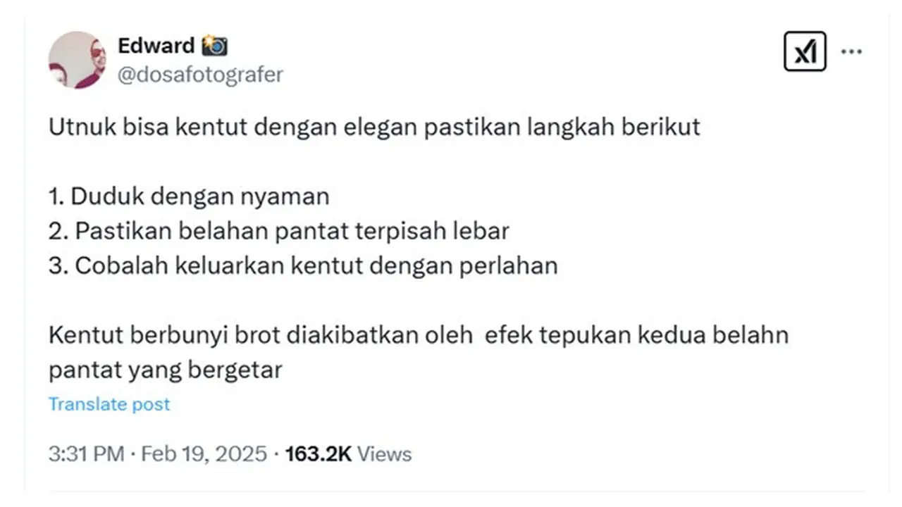 6 Cuitan Kocak Netizen Soal Tips Kentut Elegan Ini Sukses Bikin Ngakak