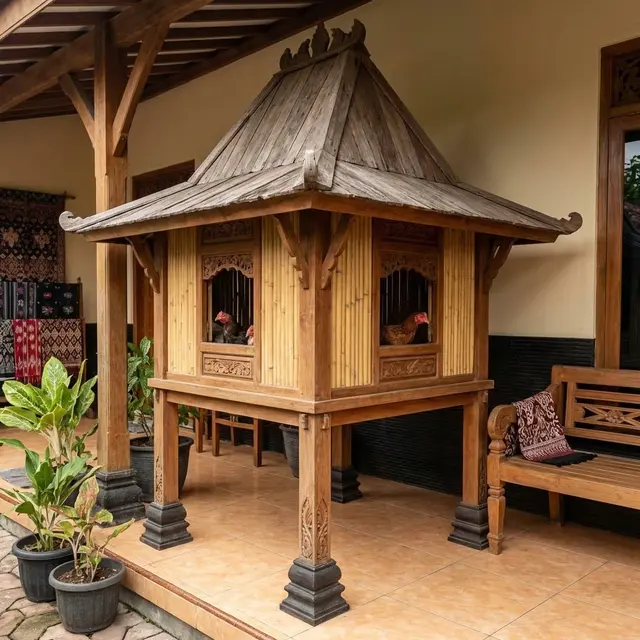 Kandang Ayam Kate Estetik di Teras