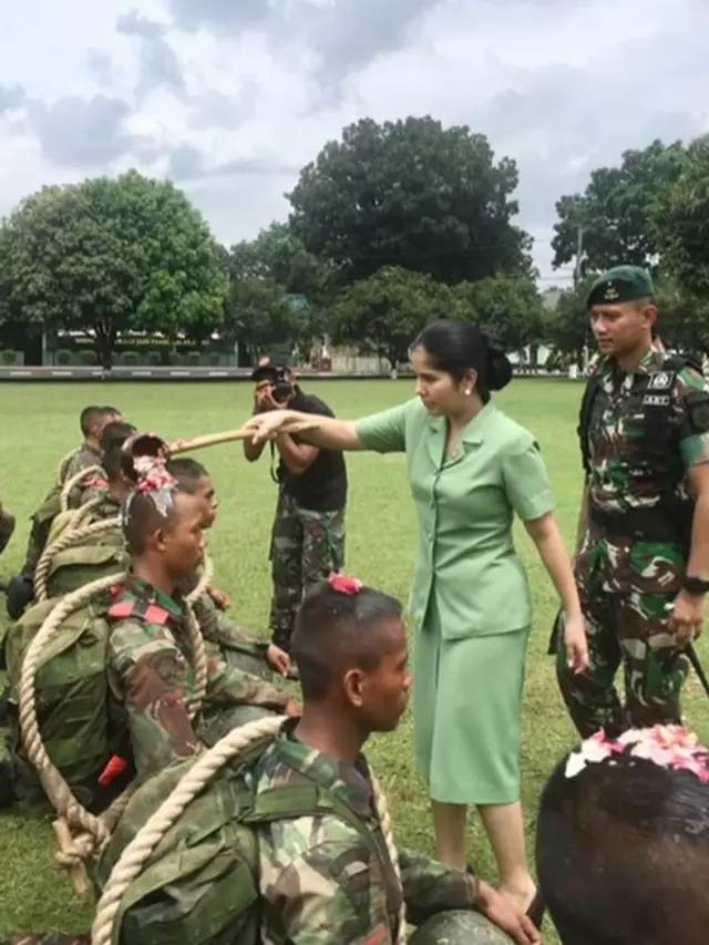 Annisa Pohan saat jadi Ibu Persit (Instagram/annisayudhoyono)