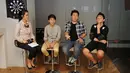 Personil CJR saat melakukan sesi wawancara di markas Liputan6.com di Jakarta, Senin (22/12/2014). CJR melakukan promo film kedua mereka yang berjudul Lawan Rasa Takutmu. (Liputan6.com/Helmi Fithriansyah) 