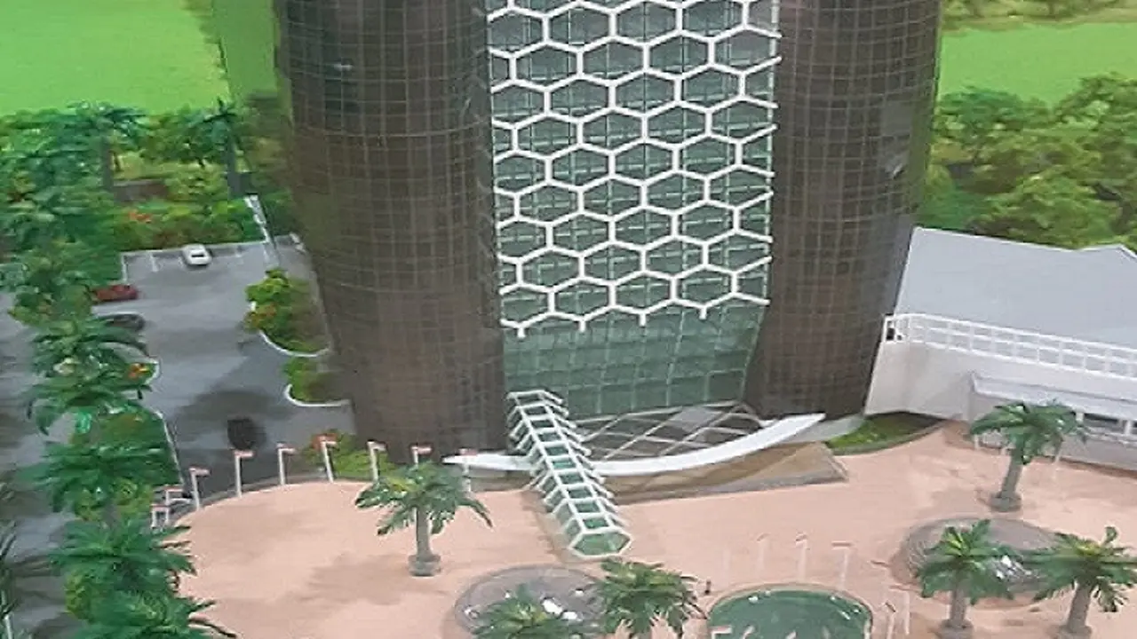 Gedung Kementerian BUMN akan menjadi perkantoran modern yang dilengkapi dengan bentuk facade yang ikonik. (Liputan6.com/Ilyas)