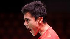 Indonesia harus melewati perjuangan ekstra usai sukses mengalahkan Thailand dengan skor 3-2 pada pertandingan kedua Grup A Piala Thomas 2020 di Ceres Arena, Aarhus, Denmark, Senin (11/10/2021). (Badminton Photo/Yves Lacroix)
