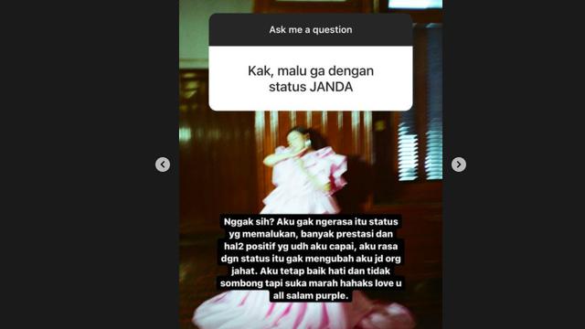 Rachel Vennya menyatakan bahwa ia sama sekali tidak pernah malu terhadap status jandanya.