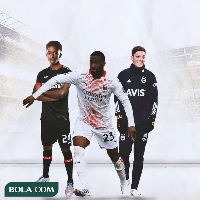 Ilustrasi - Demarai Gray, Fikayo Tomori, Mesut Ozil