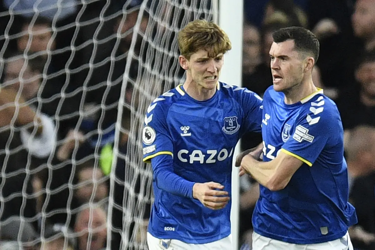 Selebrasi pemain Everton saat mengalahkan Crystal Palace di Liga Inggris