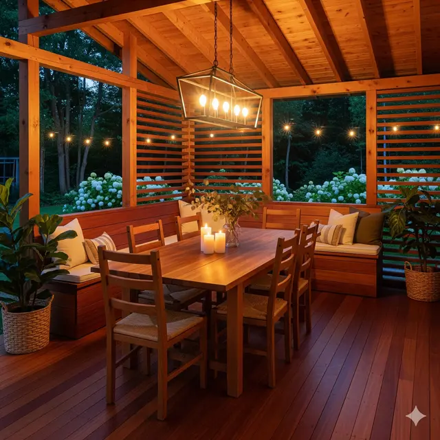 Model Teras Samping dari Kayu (Foto: Gemini AI)