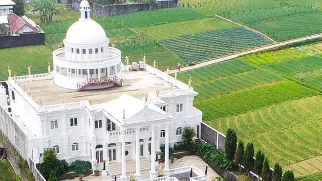 Viral Rumah Megah Bak Istana di Tengah Sawah, Bikin Penasaran Warganet