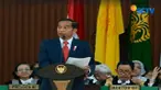 Dalam kesempatan ini presiden menyampaikan ucapan terima kasih pada UI sebagai penyumbang menteri terbanyak dalam kabinetnya.