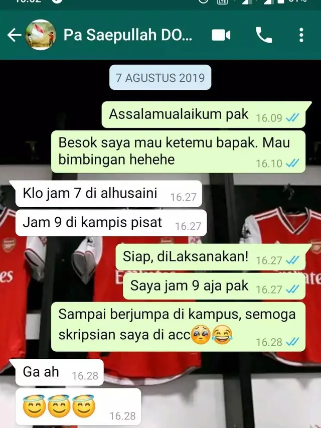 8 Chat Mahasiswa ke Dosen saat Ingin Bimbingan Skripsi Ini Kocak