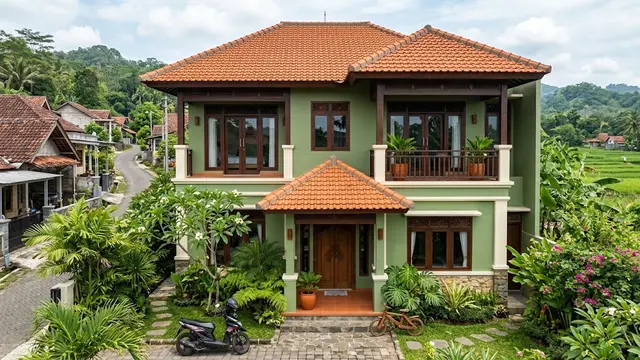 Kombinasi Cat Eksterior untuk Rumah dengan Genteng Terakota