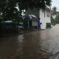 Dampak sapuan banjir bandang di pesisi selatan Garut, Jawa Barat, cukup meluas hingga enam kecamatan. (Liputan6.com/Jayadi Supriadin)