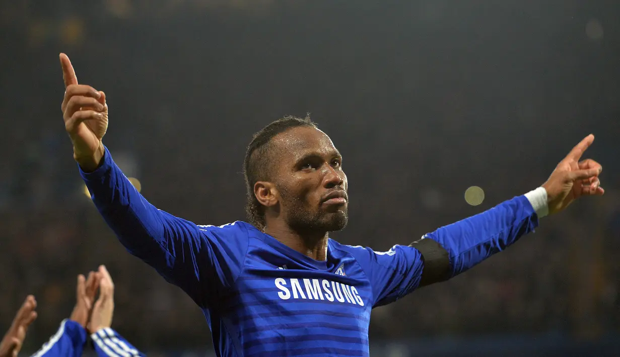 7. Didier Drogba (2004-2005) Dari Marseille ke Chelsea dengan nilai transfer: 34,6 juta poundsterling. Nilai saat ini menurut data inflasi: 124,3 juta poundsterling. (AFP/Glyn Kirk)