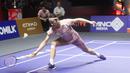 Tunggal putri, Korea Selatan, An Se Young, saat melawan wakil China, Wang Zhi Yi, pada final Indonesia Open 2025 di Istora Senayan, Jakarta, Minggu, 8 Juni 2025. (Bola.com/M Iqbal Ichsan)