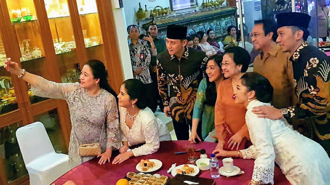 Keakraban AHY-Ibas dengan Megawati, Puan, dan Prananda