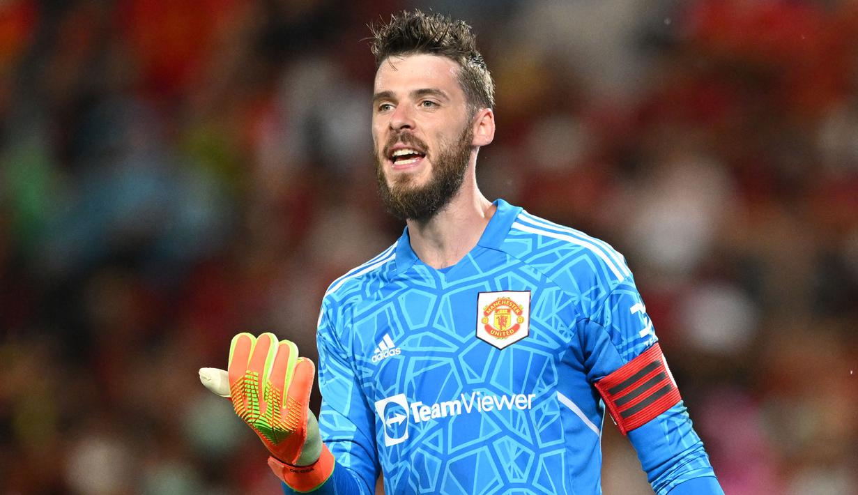 David de Gea telah menjadi kiper andalan Manchester United dari musim ke musim. Ia memiliki andil besar di balik keberhasilan Setan Merah merengkuh sejumlah gelar. Sejak bergaung pada 2011 silam, pria berkebangsaan Spanyol tersebut telah membuat 486 kali penampilan. (AFP/Manan Vatsyayana)