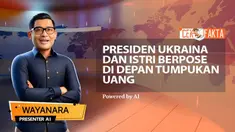 Sebuah foto yang diklaim Presiden Ukraina Volodymyr Zelenskyy dan istrinya Olena Zelenska berpose di depan tumpukan uang beredar di media sosial. Foto tersebut disebarkan oleh salah satu akun X pada 8 Juni 2024. Dalam foto tersebut terlihat Zelenskyy...