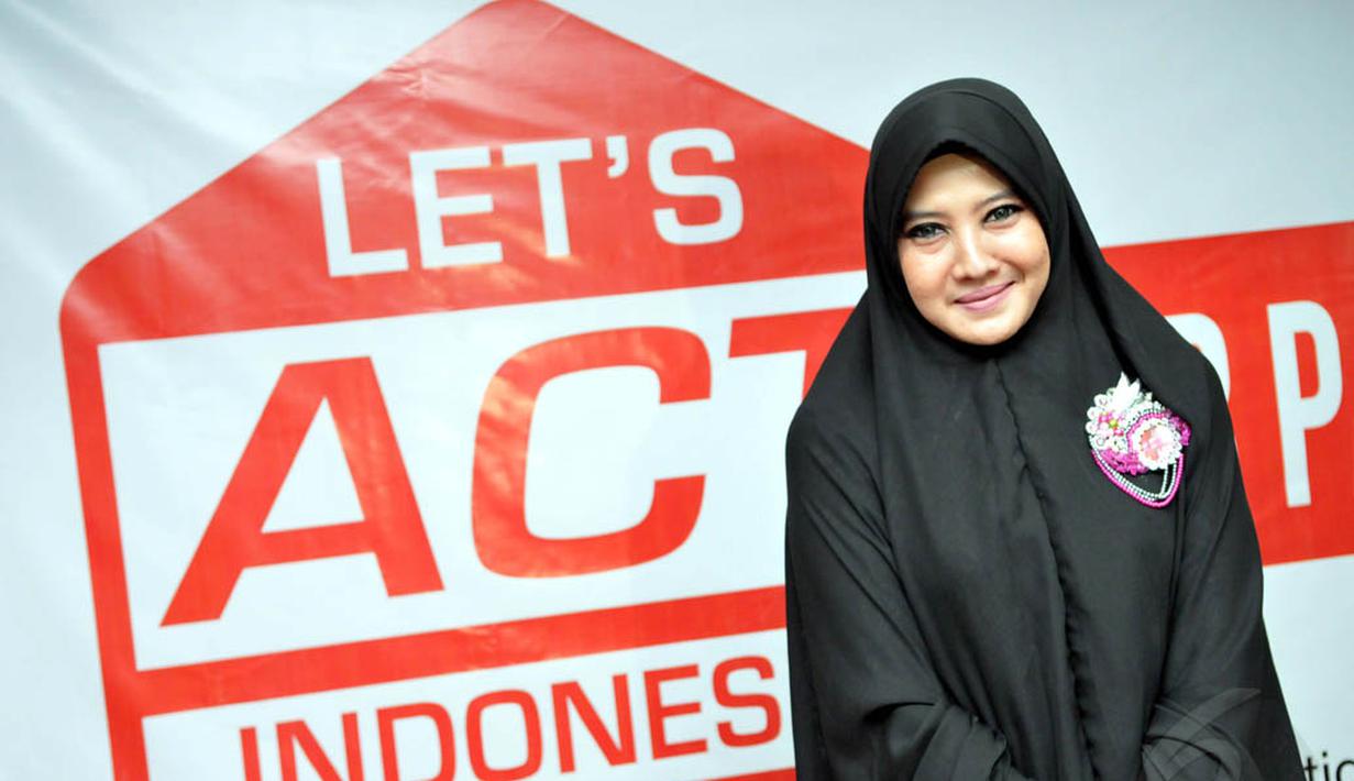 Dalam konferensi pers tersebut, Peggy mengaku tidak takut ikut serta dalam aksi sosial kemanusiaan di Palestina yang saat ini sedang bergejolak. (Liputan6.com/Panji Diksana)