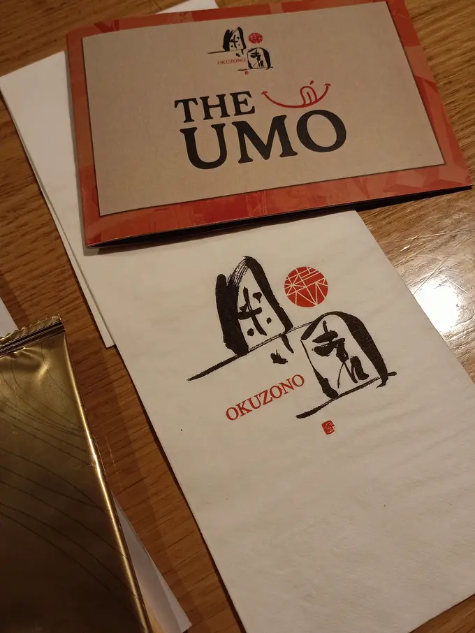 The UMO Journey, Perpaduan Menu Umami dan Oishii khas Jepang dari Okuzono Japanese Dining