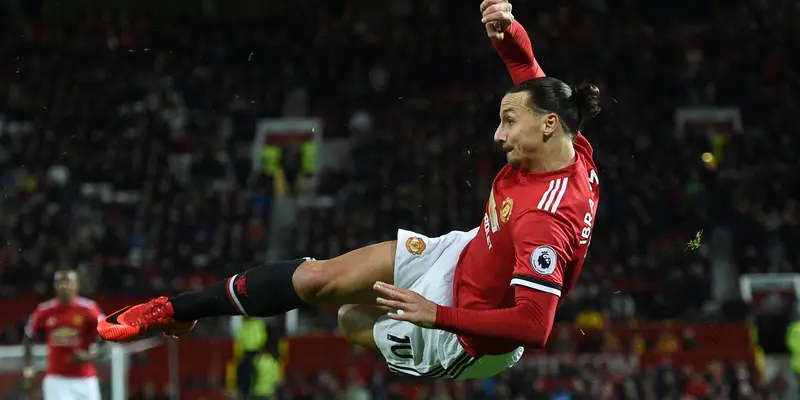 Pemain Manchester United Zlatan Ibrahimovic