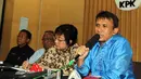 Suasana konferensi pers terkait eksekusi lahan sawit di Padang Lawas, Sumatera Utara, Gedung KPK, Jakarta, Selasa (28/4/2015). (Liputan6.com/Helmi Afandi)