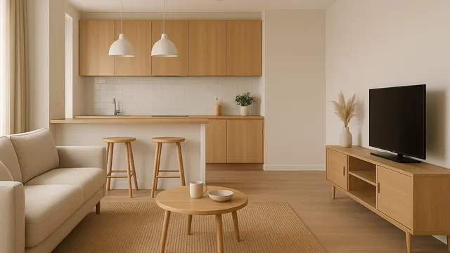 Desain Dapur Dekat Ruang Tamu (sumber:AI)