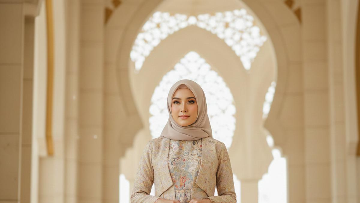 8 Model Gamis Brokat Cardigan untuk Tampil Anggun dan Elegan