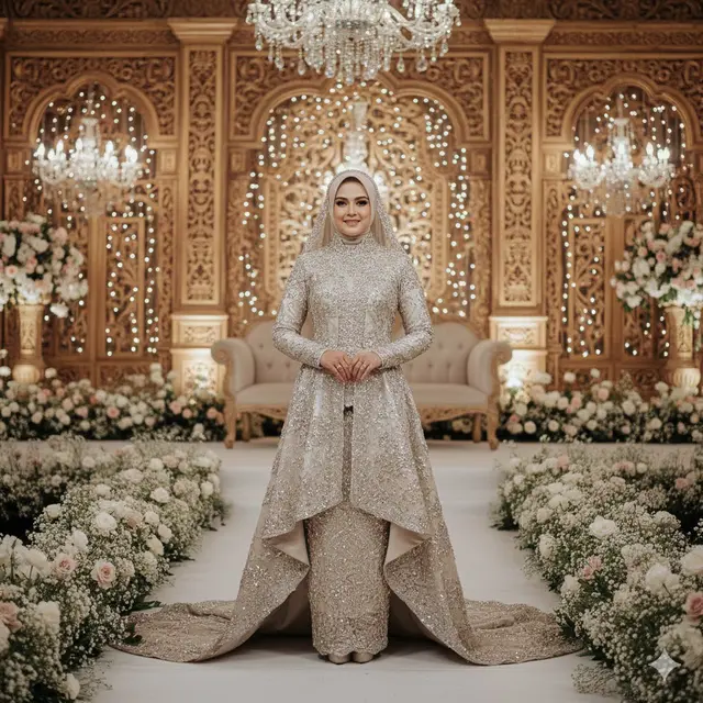 Kebaya Brokat Bordir Komplite (Gemini AI)