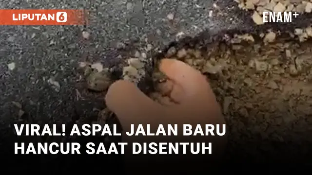 Bak Kue Kering, Aspal Jalan Baru di Kudus Hancur Saat Disentuh