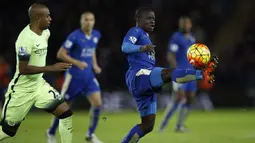 N'Golo Kante didatangkan Leicester City pada awal musim 2015/2016 dari klub Prancis, SM Caen dengan nilai transfer 9 juta euro. Hanya semusim membela The Foxes dengan tampil dalam 37 laga di Premier League dengan torehan 1 gol dan 4 assist, ia turut andil membawa timnya menjuarai Premier League 2015/2016. Saat ini ia tengah menjalani musim kedua bersama Al Ittihad setelah dilepas Chelsea dengan status bebas transfer pada awal musim 2023/2024. (AFP/Adrian Dennis)