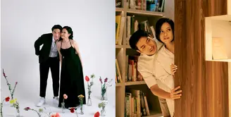 Hanggini dan Luthfi Aulia mengusung konsep pemotretan prewedding indoor yang simple namun manis banget. [@byjatidiriono]